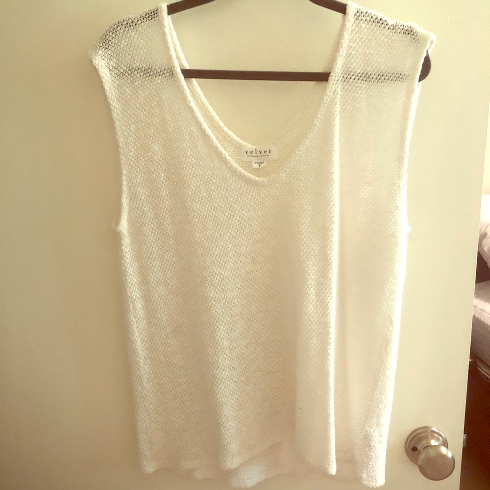 Velvet White Top